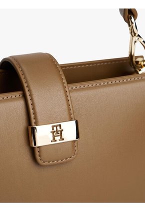 Bolso Café Satchel Con Monograma TH Tommy Hilfiger