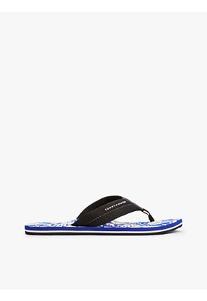 Sandalias Negro Con Estampado En La Plantilla Tommy Hilfiger