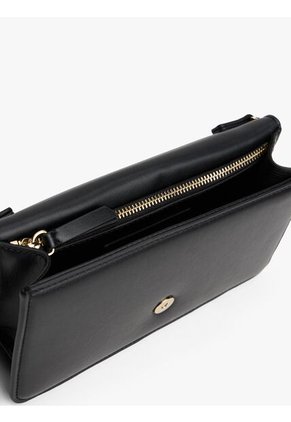 Bolso Negro De Mano Heritage Con Monograma TH Tommy Hilfiger