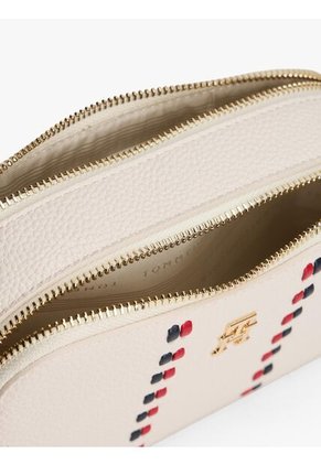 Bolso Beige Cruzado Con Cinta Distintiva Tommy Hilfiger