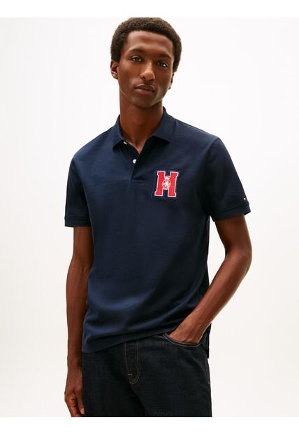 Polo Azul Marino De Corte Regular Con Logo Gráfico Tommy Hilfiger