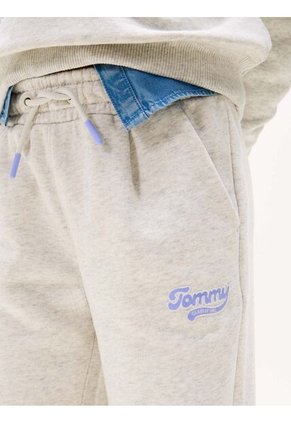 Joggers Gris Varsity Anchos Con Logo Tommy Hilfiger