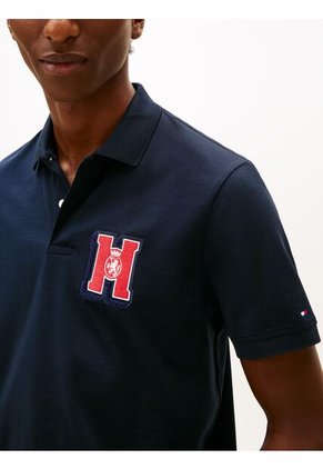 Polo Azul Marino De Corte Regular Con Logo Gráfico Tommy Hilfiger