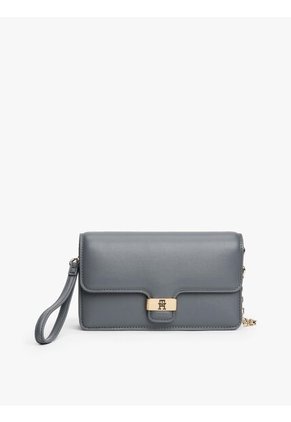 Bolso Gris De Mano Heritage Con Monograma TH Tommy Hilfiger
