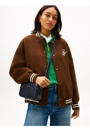 Bolso Azul Bolso Cruzado Con Logo Metalizado Tommy Hilfiger