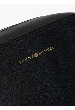 Bolso Negro Bolso Cruzado Con Logo Metalizado Tommy Hilfiger