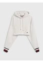 Hoodie Cropped Con Capucha Tommy Hilfiger X Shawn Mendes Mujer Blanco Tommy Hilfiger de Tommy Hilfiger