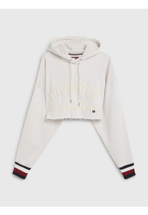 Hoodie Cropped Con Capucha Tommy Hilfiger X Shawn Mendes Mujer Blanco Tommy Hilfiger