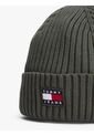 Gorro Gris Heritage De Punto Canal Con Logo Tommy Hilfiger de Tommy Hilfiger