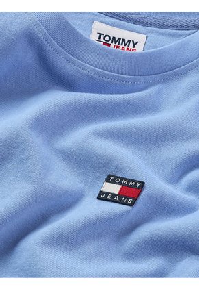 Camiseta De Corte Clásico Con Parche Hombre Celeste Tommy Jeans