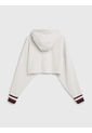 Hoodie Cropped Con Capucha Tommy Hilfiger X Shawn Mendes Mujer Blanco Tommy Hilfiger de Tommy Hilfiger