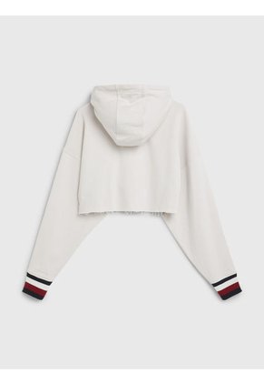 Hoodie Cropped Con Capucha Tommy Hilfiger X Shawn Mendes Mujer Blanco Tommy Hilfiger