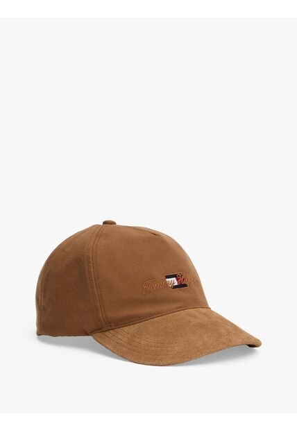 Gorra Chocolate De 5 Paneles Con Logo Tommy Hilfiger