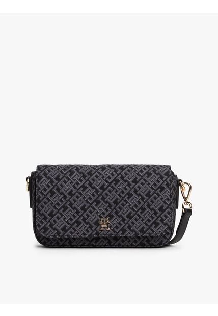 Bolso Negro Mensajero Hilfiger Icon De Jacquard Tommy Hilfiger