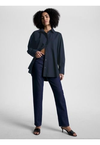 Camisa Oversize De Popelín Mujer Azul Tommy Hilfiger Tommy Hilfiger