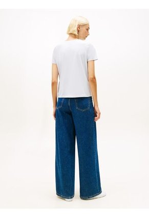 Camiseta Celeste De Corte Regular Con Diseño De Rayas Tommy Hilfiger