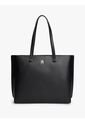 Bolso Negro Tote Con Logo Monograma TH Tommy Hilfiger de Tommy Hilfiger
