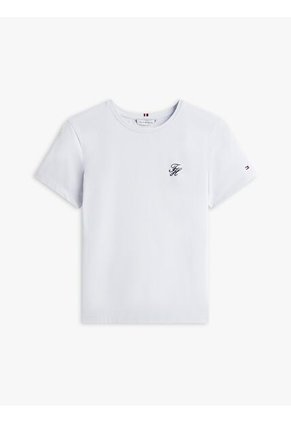 Camiseta Celeste De Corte Regular Con Diseño De Rayas Tommy Hilfiger