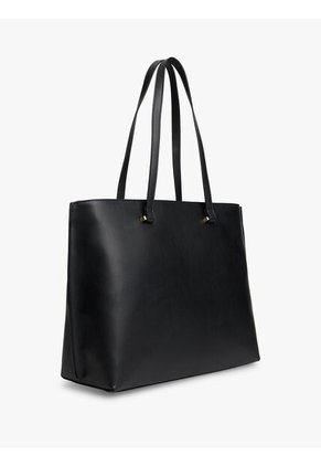 Bolso Negro Tote Con Logo Monograma TH Tommy Hilfiger