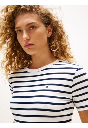 Camiseta Multicolor Slim De Cuello Redondo Tommy Hilfiger