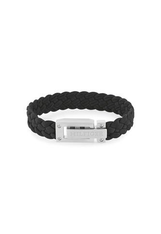 Pulsera Tommy Hilfiger De Piel Negro Tommy Hilfiger
