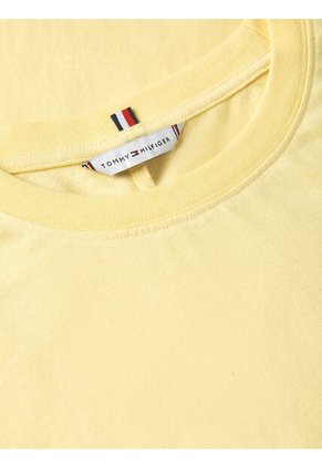 Camiseta Amarilla De Corte Regular Con Logo Tommy Hilfiger