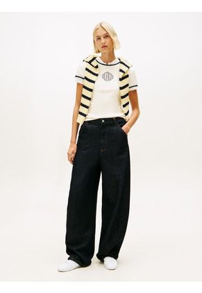 Camiseta Blanca Varsity Slim Ringer Tommy Hilfiger