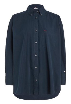 Camisa Oversize De Popelín Mujer Azul Tommy Hilfiger
