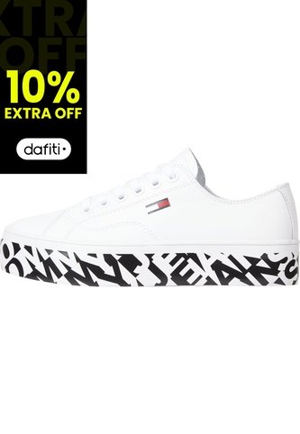Tenis De Piel Con Suela Cupsole Mujer Blanco Tommy Hilfiger Tommy Hilfiger