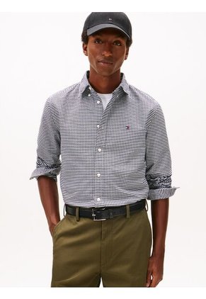 Camisa Negra Heritage Oxford De Cuadros Gingham Tommy Hilfiger