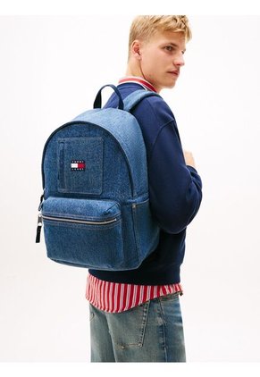 Morral Celeste Denim Con Logo Tommy Hilfiger
