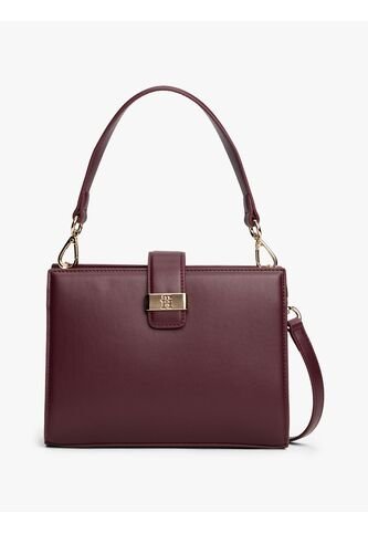 Bolso Rojo Satchel Con Monograma TH Tommy Hilfiger Tommy Hilfiger