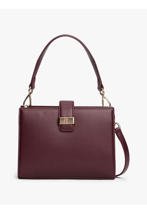 Bolso Rojo Satchel Con Monograma TH Tommy Hilfiger