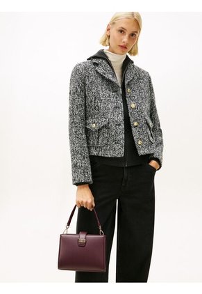 Bolso Rojo Satchel Con Monograma TH Tommy Hilfiger