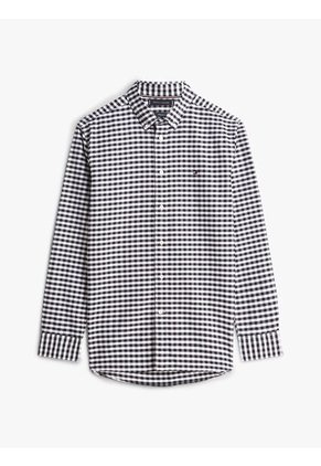 Camisa Negra Heritage Oxford De Cuadros Gingham Tommy Hilfiger
