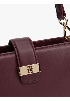 Bolso Rojo Satchel Con Monograma TH Tommy Hilfiger