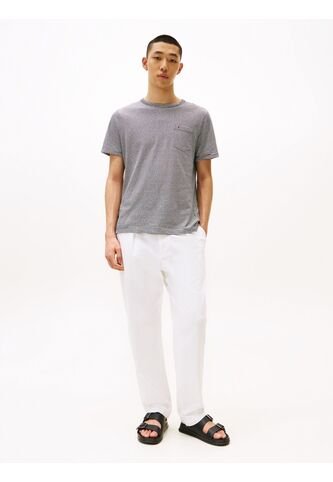 Camiseta De Rayas Azules Con Diseño Para Hombre Tommy Hilfiger