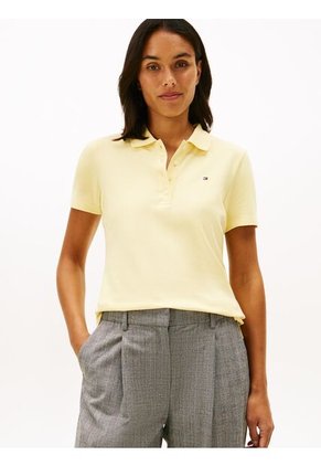 Polo Amarillo 1985 Collection Slim De Piqué Tommy Hilfiger