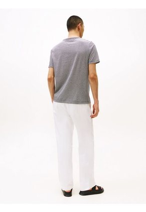 Camiseta De Rayas Azules Con Diseño Para Hombre