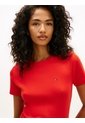 Camiseta Roja Slim De Cuello Redondo Tommy Hilfiger de Tommy Hilfiger