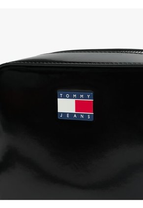 Bolso Negro Con Insignia Con Logo Brillante Tommy Hilfiger