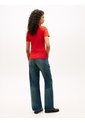 Camiseta Roja Slim De Cuello Redondo Tommy Hilfiger de Tommy Hilfiger