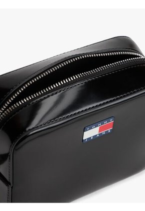 Bolso Negro Con Insignia Con Logo Brillante Tommy Hilfiger