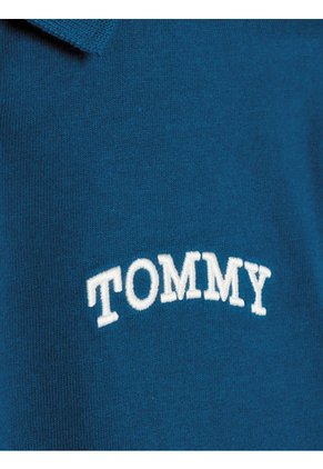 Polo De Punto Con Logo Estilo Grafiti Niño Azul Tommy Hilfiger