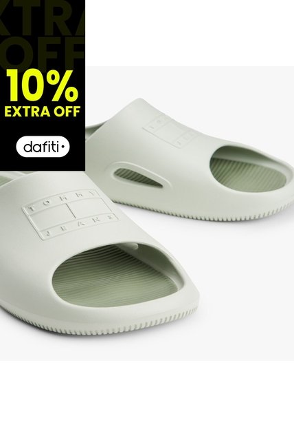 Sandalias Gris Con Logo En Relieve Tommy Hilfiger