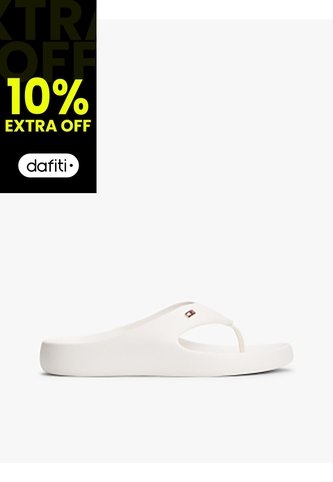Sandalias Blanco Anatómicas Con Logo Esmaltado Tommy Hilfiger Tommy Hilfiger
