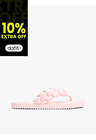Sandalias Rosa Con Tira Trenzada Y Suela Dentada Tommy Hilfiger Tommy Hilfiger