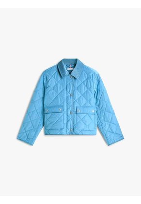 Chaqueta Azul Acolchada Con Logo Tommy Hilfiger