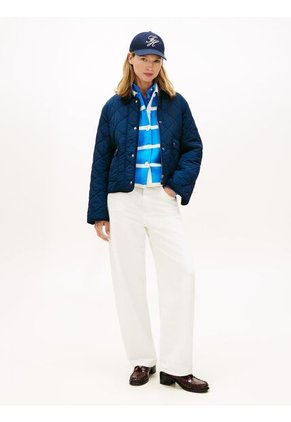 Chaqueta Azul Acolchada Con Logo Tommy Hilfiger
