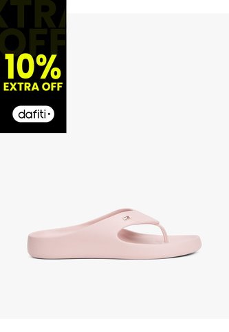Sandalias Rosa Anatómicas Con Logo Esmaltado Tommy Hilfiger Tommy Hilfiger